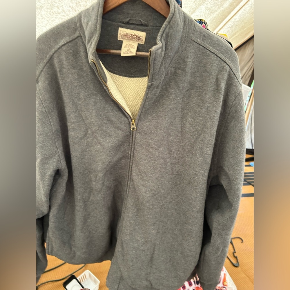 Vintage L L bean gray full zip gray Men's Gray Sweater